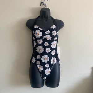Daisy One Piece Halter Bathing Suit